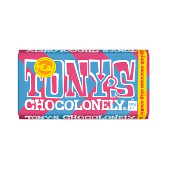 Шоколад Молочный Tony's Chocolonely Milk Chocolate Chip Cookie с Печеньем 180g