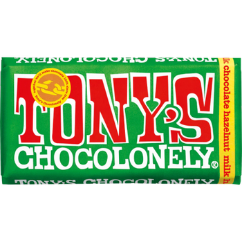 Шоколад Молочный Tony's Chocolonely milk hazelnut 32% с Лесными Орехами 180g