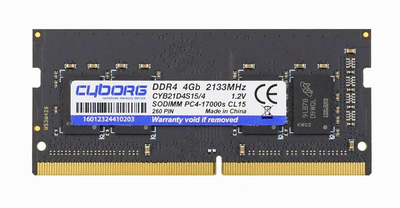 Оперативна пам'ять DDR4-2133 4GB для ноутбука SODIMM PC4-17000 CYBORG CYB21D4S15/4 (776766)