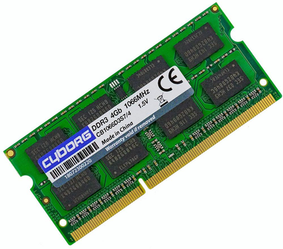 Оперативная память DDR3 1066 4Gb для ноутбука - PC3-8500 1.5v SoDIMM CYBORG CB1066D3S7/4 (776806)