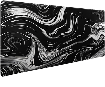 Игровой коврик для мыши 900x400x4мм Liquid | Водостойкая геймерская поверхность Selerity mp01LQ Білий+Чорний 900x400x4мм (999875)