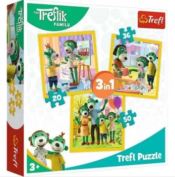Пазли 3 в 1 Разом веселіше. Сім’я Трефликів (20,36,50 ел.) 34850 (Trefl)