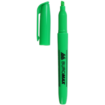 Маркер текстовий BUROMAX, круглий, 2-4мм, водна основа зелений (BM.8903-04)