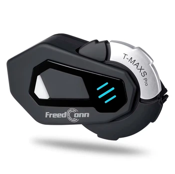 Мотогарнитура для шлема FreedConn T-MAX S pro Bluetooth Универсальная для телефонов и GPS Черная