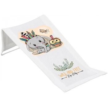 Детская горка для купания Tega Baby Лежак Wild&Free Little Elephant white DZ-026-103-SLONIK