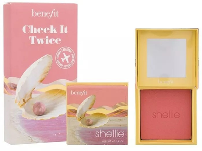 Zestaw róży do policzków Benefit Cheek It Twice Shellie Warm-Seashell Pink 2 × 6 g (602004150257)