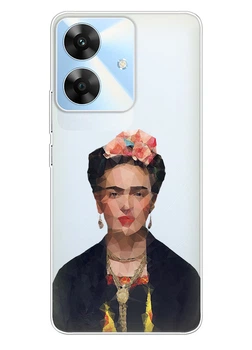 Прозрачный силиконовый чехол iSwag для Realme Note 60 / Note 60x с рисунком - Фрида Кало (RN6060X69)
