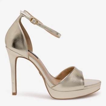 Женские босоножки Nine West WFA2733-2 5905588592167 37 23.4 см Золотистые (5905588592389)