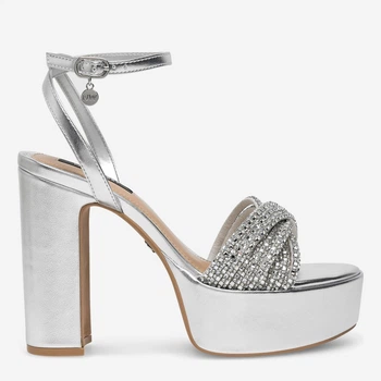 Женские босоножки Nine West WFA2736-1 5905588592563 36 22.7 см Серебристые (5905588592709)