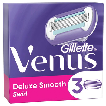 Змінні картриджі для гоління (леза касети) жіночі Gillette Venus Swirl Deluxe Smooth 3 шт.