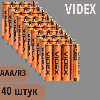 Батарейка R03 Videx - 40 штук, AAA, минипальчиковая