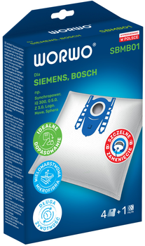 Набір мішків Worwo для пилососа Siemens/Bosch TYP G/H SBMB01 /KPL4 (SBMB01)