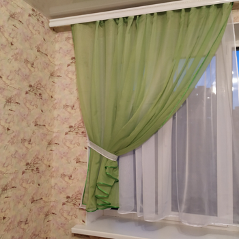 Шифонова фіранка ALBO 300x170 cm Зелена