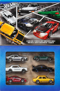 Набор машинок Hot Wheels Street of Japan Silver Series 6 шт (0194735266876)
