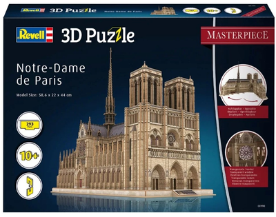 Пазл 3D Revell Masterpiece Notre-Dame de Paris 239 елементів (4009803001906)