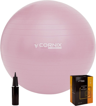 Мяч для фитнеса (фитбол) Cornix 55 см Anti-Burst Light Pink (XR-0361)