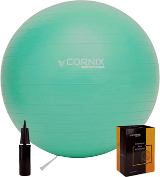 Мяч для фитнеса (фитбол) Cornix 65 см Anti-Burst Mint (XR-0363)