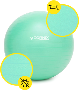 Мяч для фитнеса (фитбол) Cornix 85 см Anti-Burst Mint (XR-0369)
