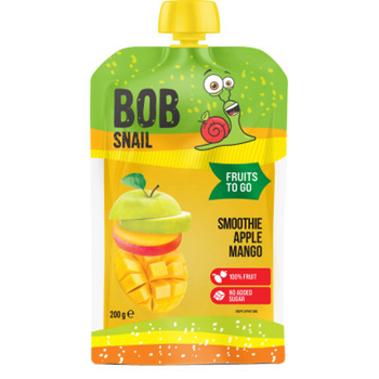 Детское пюре Bob Snail Смузи Яблоко-Манго пастеризованное 200 г (1740808)