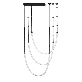 Подвесная LED люстра 27W Levistella с гибкими рассеивателями 4000К черная IP20 7813132-3 BК