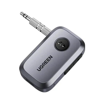 Адаптер Ugreen Bluetooth 5.3 Приймач Hi-Res 3.5мм minijack AUX - Type-C Кодеки AAC, SBC Стерео з Акумулятором на 15 годин Два підключення одночасно Сірий