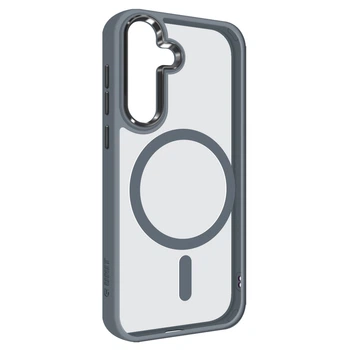 Чохол Samsung Galaxy S25 5G, Unit MagSafe, Сірий, прозорий, магсейф, протиударний, магнітний, панель-накладка з підтримкою MagSafe, з підтримкою бездротової зарядки, TPU+PC, захист всього корпусу, ударостійкий, ArmorStandart (ARM82262)