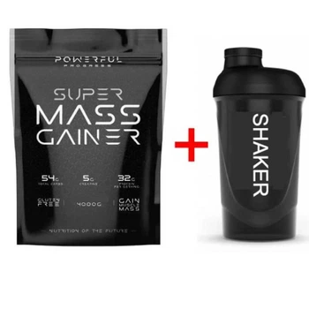Гейнер Powerful Progress Super Mass Gainer, 4 кг - Ваніль + ШЕЙКЕР У ПОДАРУНОК! (6772414)