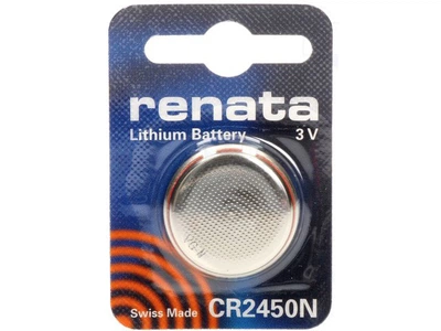 Батарейка BAT-CR2450N (CR2450N /RENATA) Батарея: литиевая; 3В; CR2450; Ø24x5мм; 540мAч