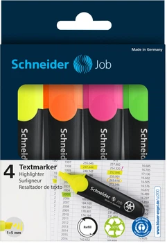 Набір маркерів текстових Schneider Job 150 1-4.5 мм у блістері 4 шт. (S1500 **)