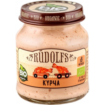 Дитяче пюре Rudolfs Курча з 6 місяців 120 г (4751017940815)