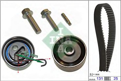 Комплект ременя ГРМ Ina Opel Combo/Astra G 1.7CDTI/DI 16V, 00- (530 0494 10)