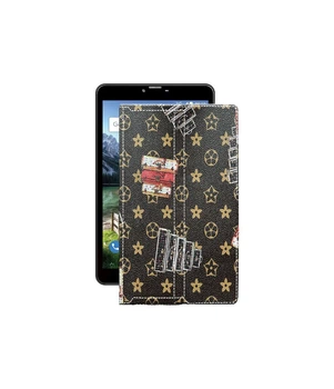 Чохол з екошкіри для планшету Bravis NB851 8 3G Луі-Вітон-коричневий