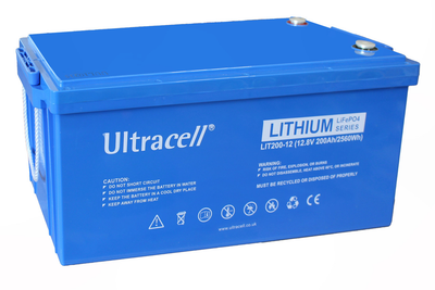 Батарея аккумуляторная Ultracell LiFePO4 12(12.8)V 200Ah/ 2560W(2.56kW) STANDARD