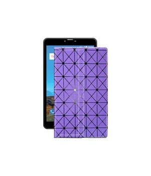 Чохол з екошкіри для планшету Bravis NB871 8 Фіолетовий ромб