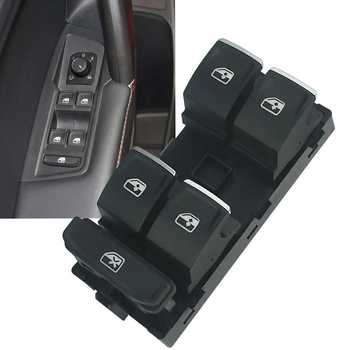Блок Кнопки склопідіймача VW Passat B8 Golf 7 (E) Tiguan Touran Octavia А7 Superb 5G0959857A хром