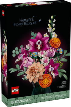 Конструктор LEGO Botanicals Красивый букет розовых цветов 749 элементов (10342)