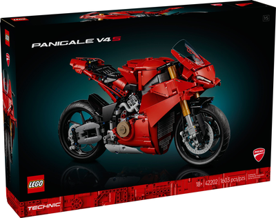 Конструктор LEGO Technic Мотоцикл Ducati Panigale V4 S 1603 елементи (42202)