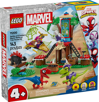 Zestaw klocków LEGO Marvel Spidey Bitwa Spidey’ego i Gobby’ego przy domku na drzewie 143 elementy (11200)