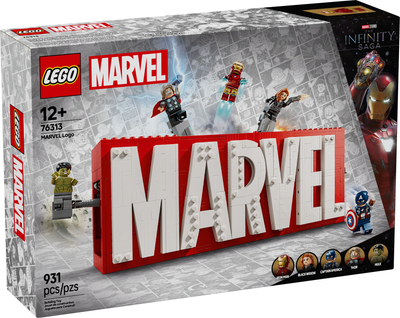 Zestaw klocków LEGO Super Heroes Marvel Logo MARVEL z minifigurkami 931 element (76313)