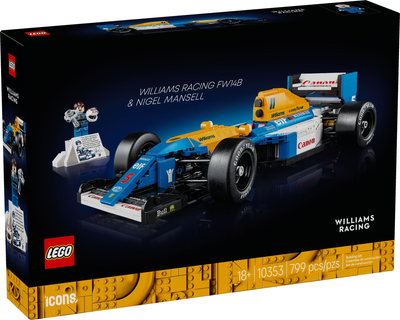 Zestaw klocków LEGO Icons Williams Racing FW14B i Nigel Mansell 799 elementów (10353)