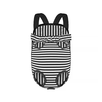 Рюкзак-кенгуру для животных Lesko DT834 Strip Black + White S собак котов