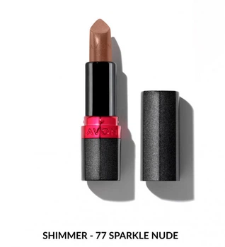 Зволожувальна мерехтлива губна помада Avon «Ультра» 77 SPARKLE NUDE/77 Іскристий нюд