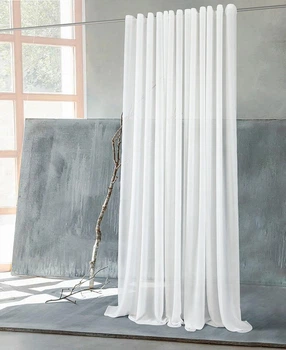 Тюль матова Pivdenne 400х270, 1 шт креп Plume білий (2077-400)