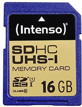 Карта памяти Intenso Premium SDHC 16GB Class 10 UHS-I (4034303019687)
