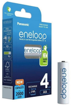 Аккумулятор Panasonic Eneloop AA 2000 4BP mAh NI-MH+case (BK-3MCDEC4BE)