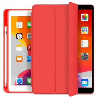 Чехол-книжка Эко-кожа Слот Стилус для iPad 10.9 2022 Red функция пробуждения и сна (02) Красный