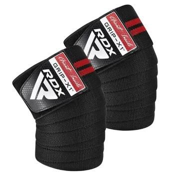 Бинти на коліна RDX GYM KNEE WRAP R11 BLACK/RED (WAH-KR11BR)