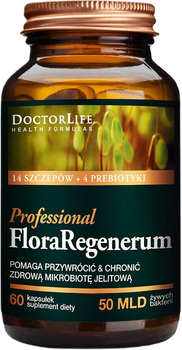 Suplement diety Doctor Life Flora Regenerum przywracający zdrową mikrobiotę jelitową 60 kapsułek (5903317644576)