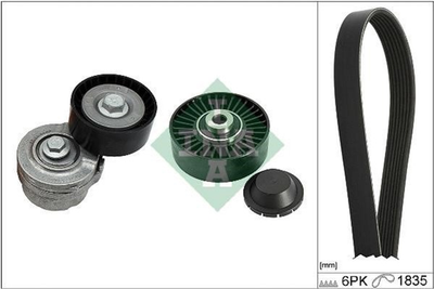 Комплект ременя генератора Ina VW Caddy II 1.9 SDI 95-04 (6PK1835) (529 0498 10)