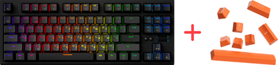 Клавиатура механическая проводная GamePro MK180B Hot-Swap Red Swich TKL RGB Black